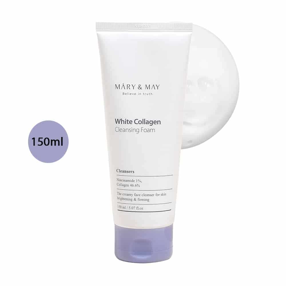 Mary&amp;May White Collagen Cleansing Foam (150ml)
