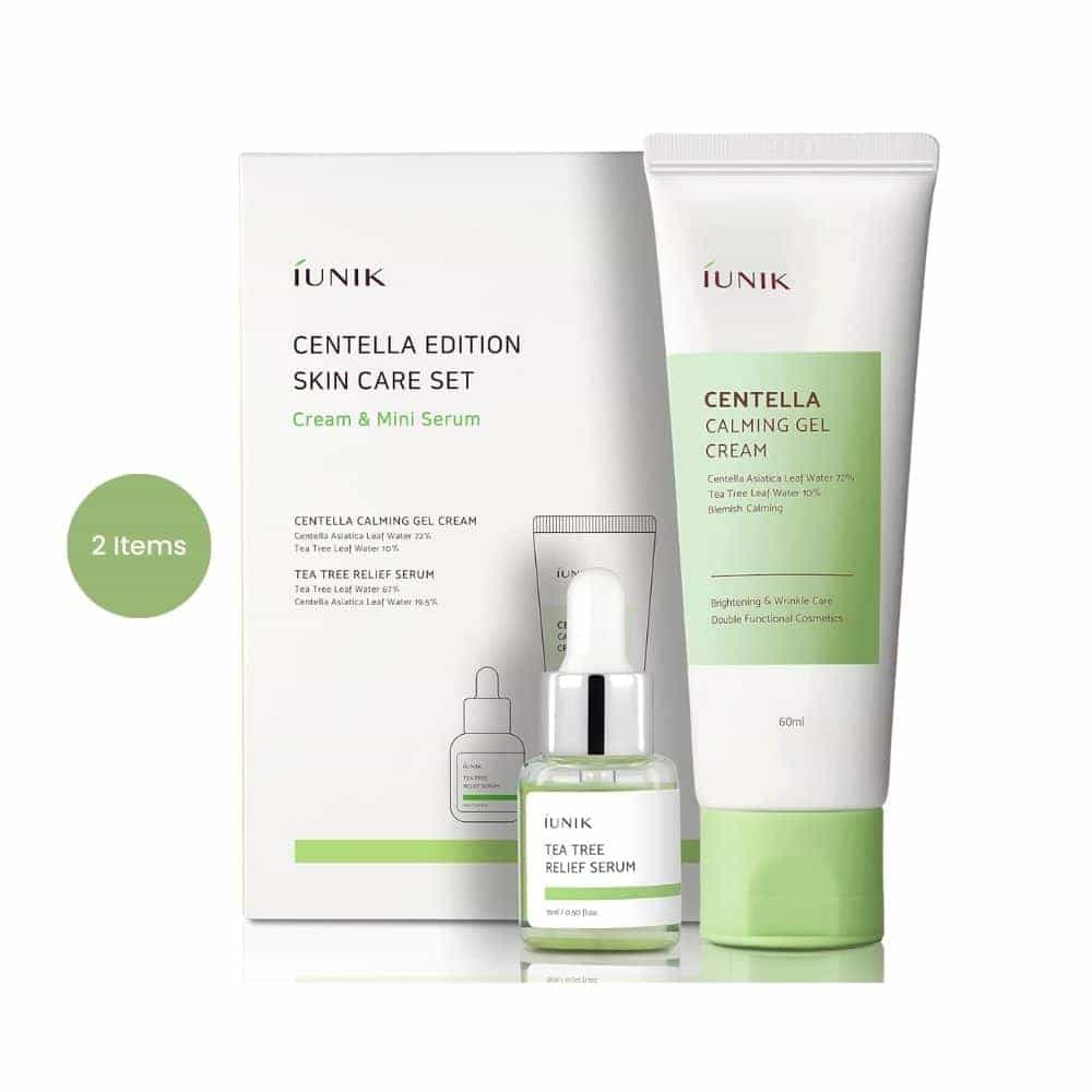 iUNIK Centella Edition Skincare Set (60ml Gel Cream + 15ml Serum)
