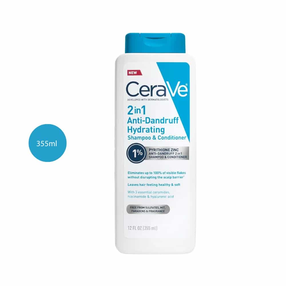 CeraVe 2-in-1 Anti-Dandruff Hydrating Shampoo and Conditioner (355ml)