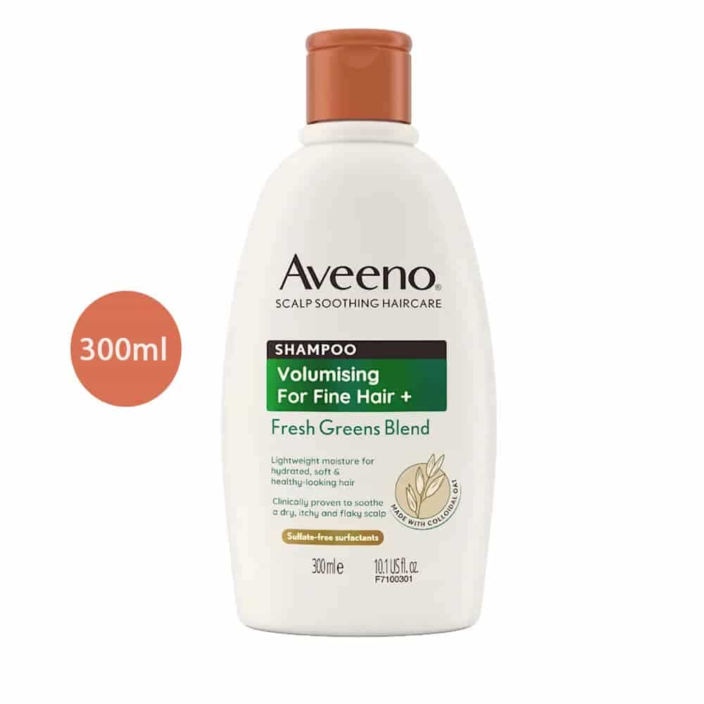 Aveeno Volumising+ Fresh Greens Blend Shampoo For Fine Hair (300ml)